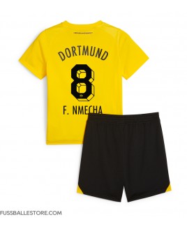 Günstige Borussia Dortmund Felix Nmecha #8 Heimtrikotsatz Kinder 2023-24 Kurzarm (+ Kurze Hosen)